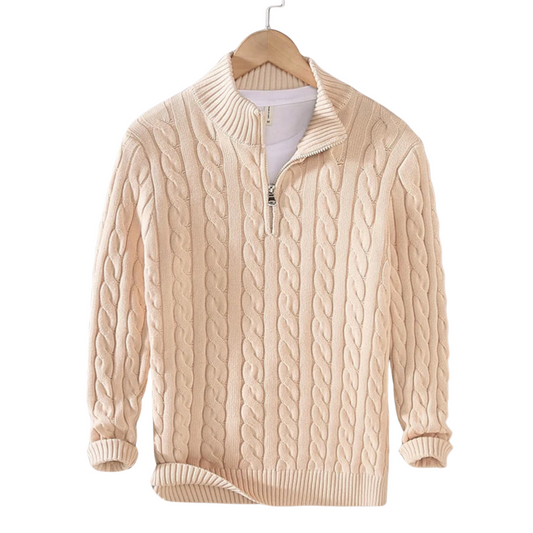 Claudio Cable Knit Quarter-Zip